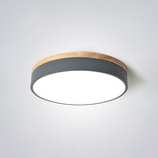 Morandi Modern Ceiling Lamp White Grey Metal Wood Bedroom Living Room