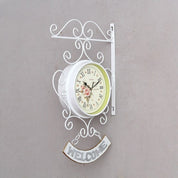 Elegant Double-Sided Garden Wall Clock | Stylish Clock for Outdoor Spaces