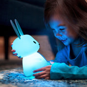 Touch-LED Night Light Wall Clock for Children