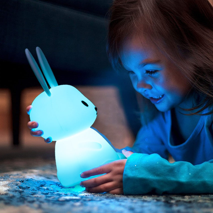 Touch-LED Night Light Wall Clock for Children