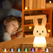 Touch-LED Night Light Wall Clock for Children
