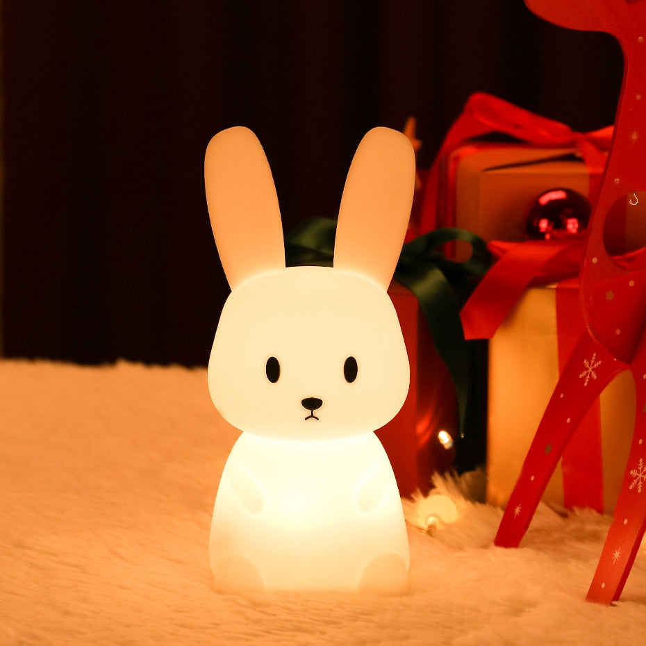 Touch-LED Night Light Wall Clock for Children